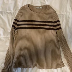 Brown striped top